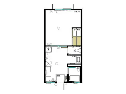 コーポサンシテイー(1K/1階)の間取り写真