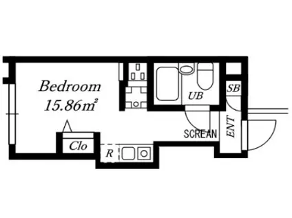 プラチナフォルム上野秋葉原II(ワンルーム/4階)の間取り写真