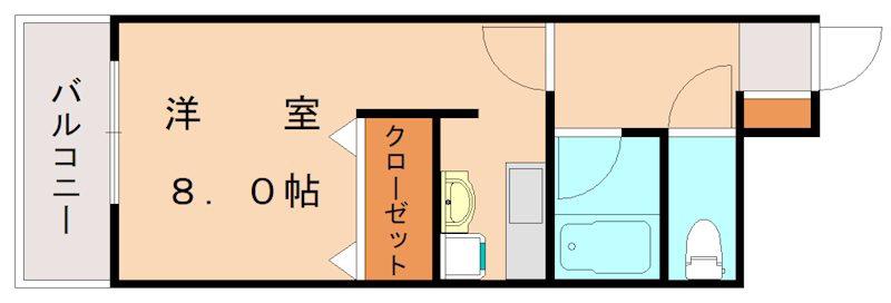 シェリール片野通(ワンルーム/3階)の間取り写真