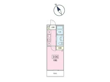 AVENIR上星川(1K/1階)の間取り写真