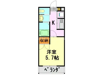 RIRE IUCHI(1K/3階)の間取り写真