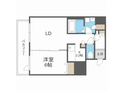 ヴァンベール(1LDK/2階)の間取り写真