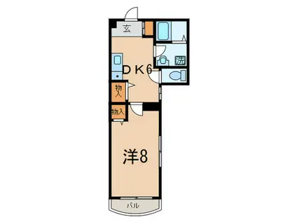 アネックスN(1DK/1階)の間取り写真