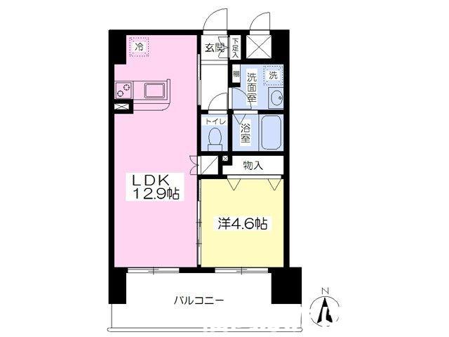 SHO STYLE HAKATA(1LDK/6階)の間取り写真