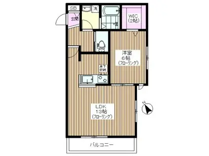 グレイス コート(1LDK/3階)の間取り写真