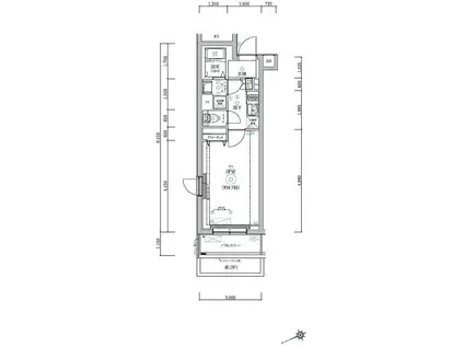 RELUXIA方南町(1K/3階)の間取り写真