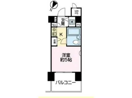 シティマンションオリエント伊勢佐木町(ワンルーム/10階)の間取り写真