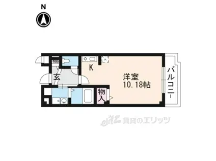 エアリーイースト(ワンルーム/3階)の間取り写真