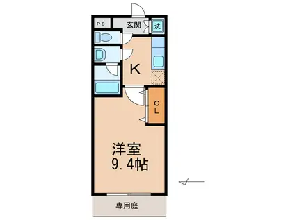 フジパレスリベーラ今福(1K/1階)の間取り写真