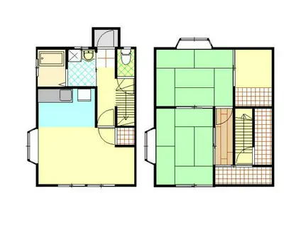 テニメントハウス月尾(2LDK/1階)の間取り写真