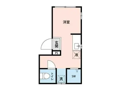 N.Y TORTUGA(ワンルーム/2階)の間取り写真