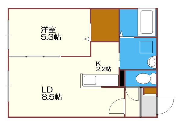 LAVENDER TERRACE(1LDK/1階)の間取り写真