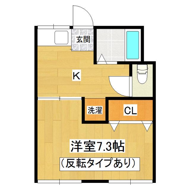 KMSS-5 A-1(1K/2階)の間取り写真