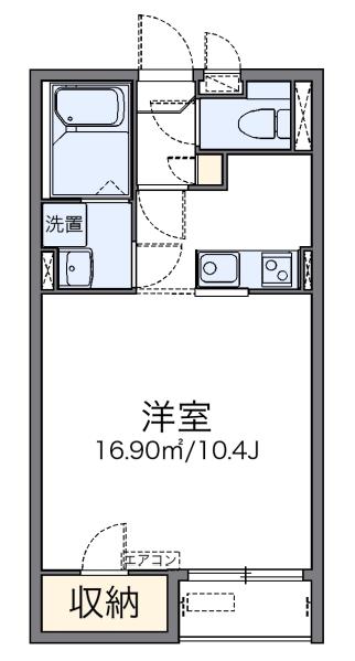 グレイスメゾン(1K/1階)の間取り写真