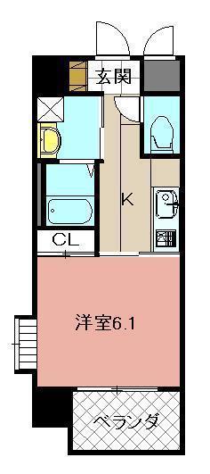 MDIフェリース戸畑駅前(1K/10階)の間取り写真