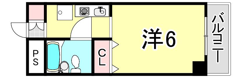 仁川北マンション(1K/1階)の間取り写真