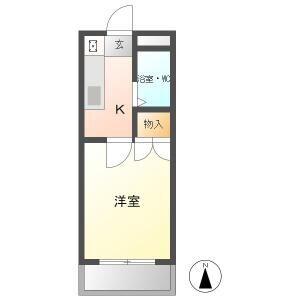 NF GRAN 高畑(1K/3階)の間取り写真