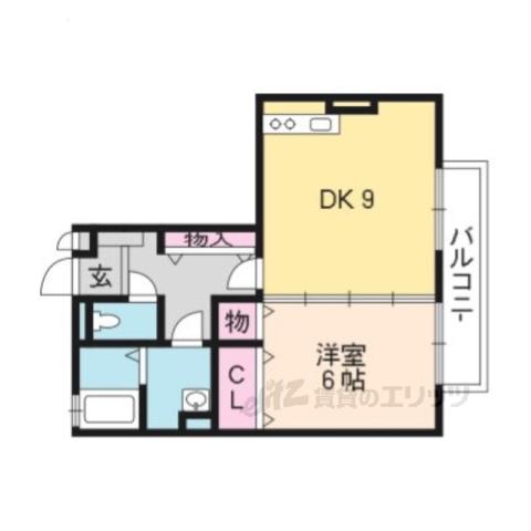 モナリエ(1LDK/1階)の間取り写真