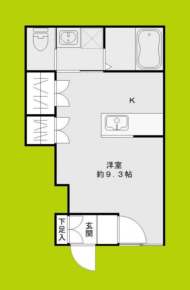 WELL-BEING和泉大宮(ワンルーム/1階)の間取り写真