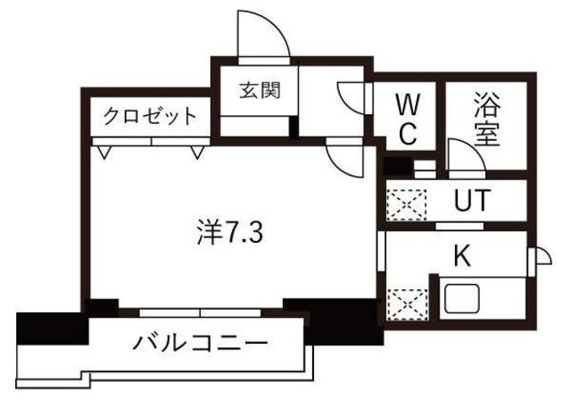 DELCCS SHINAGAWA(1K/7階)の間取り写真