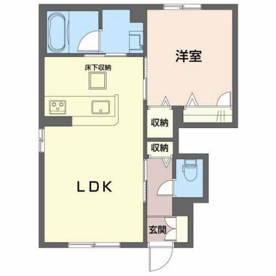 コントレイル(1LDK/1階)の間取り写真