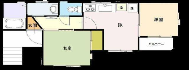 メゾンドブラン戸塚(2DK/3階)の間取り写真