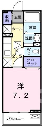 アイ・スマイル南島田(1K/1階)の間取り写真