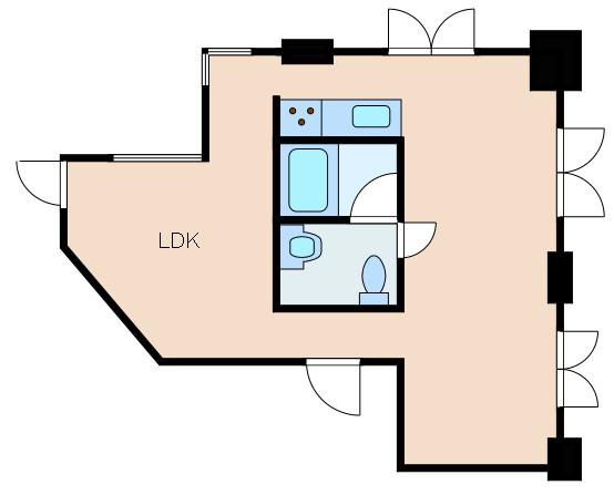 新大阪GHビル(1LDK/6階)の間取り写真