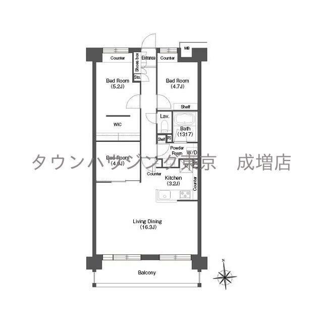 コンフォリア高島平(3LDK/3階)の間取り写真