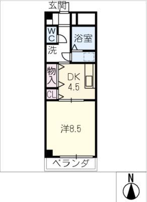 LE PLACE 2000(1DK/5階)の間取り写真
