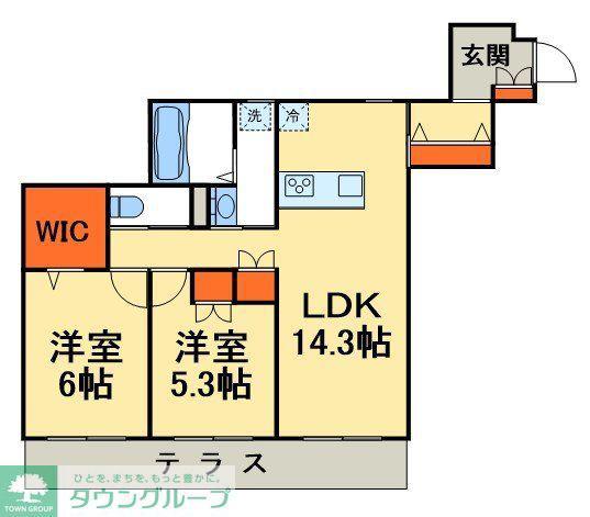 KASHIWA PLACE(2LDK/1階)の間取り写真