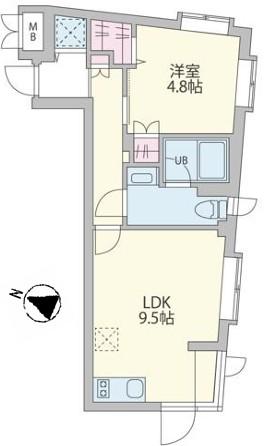 KUKAI TERRACE茗荷谷(1LDK/3階)の間取り写真