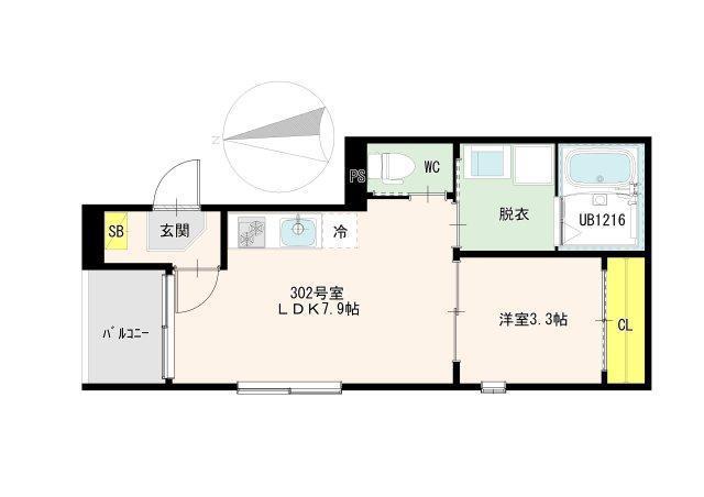 パサージュ・ソラ小岩(1LDK/3階)の間取り写真
