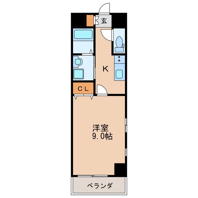 レジディア東桜(1K/10階)の間取り写真
