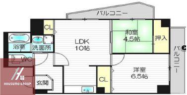 シーズ梅田東(2LDK/4階)の間取り写真