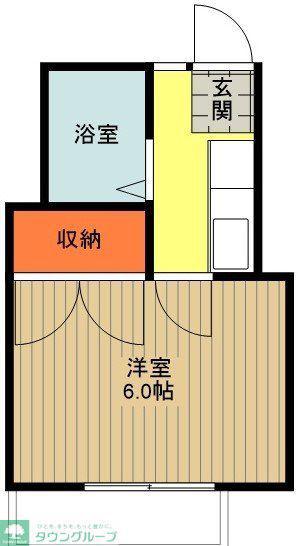 ホワイトハイム(1K/1階)の間取り写真