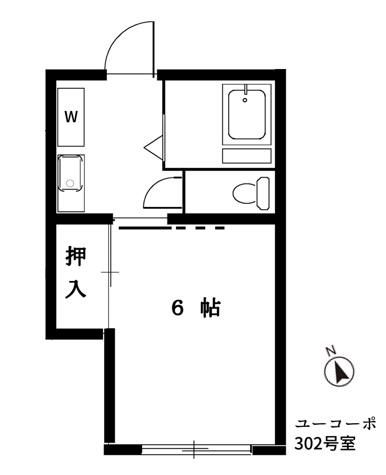 YOUCORP(1K/3階)の間取り写真