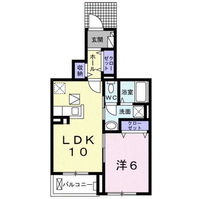 クレシア(1LDK/1階)の間取り写真