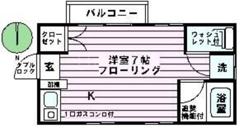 愛DE家ホーム 5号(ワンルーム/3階)の間取り写真