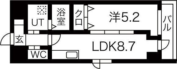 CASA LUCIA(1LDK/4階)の間取り写真