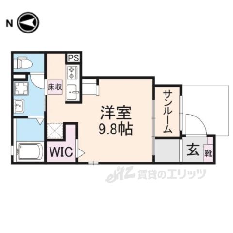 M-SQUARE(ワンルーム/1階)の間取り写真