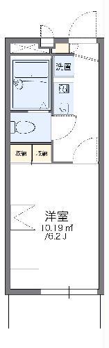 レオパレス麻生川(1K/2階)の間取り写真