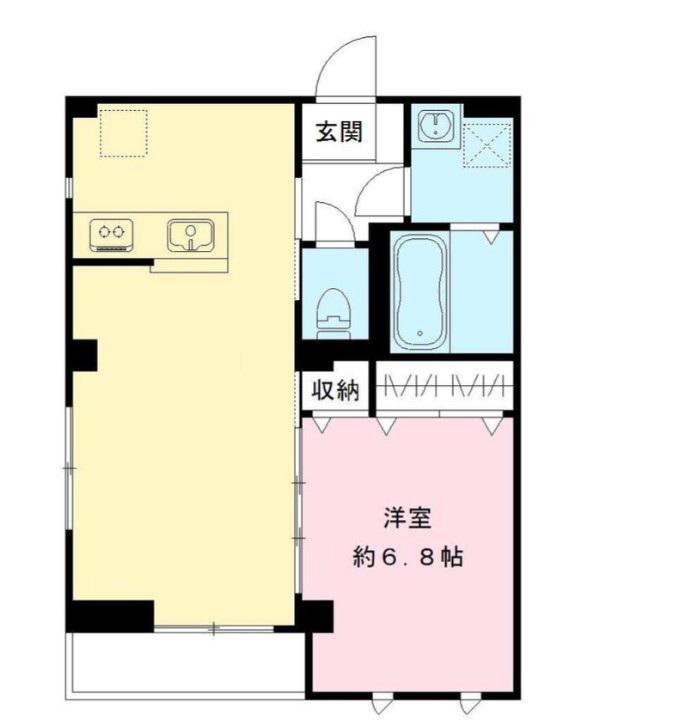 レザン池上(1LDK/4階)の間取り写真
