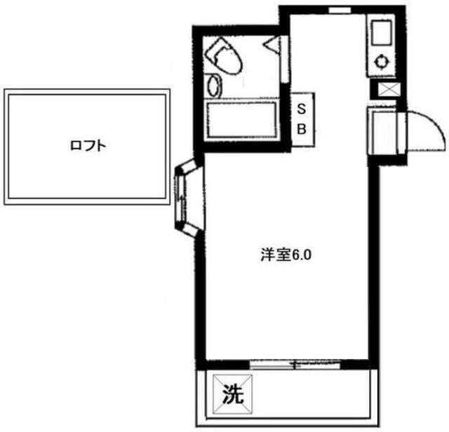 ハイムフリート(ワンルーム/2階)の間取り写真
