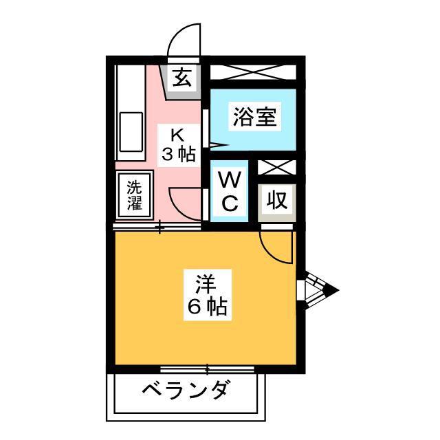 エイトライフアクアマリン(1K/1階)の間取り写真