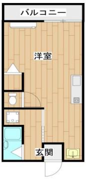 さくらハイツIII(ワンルーム/3階)の間取り写真