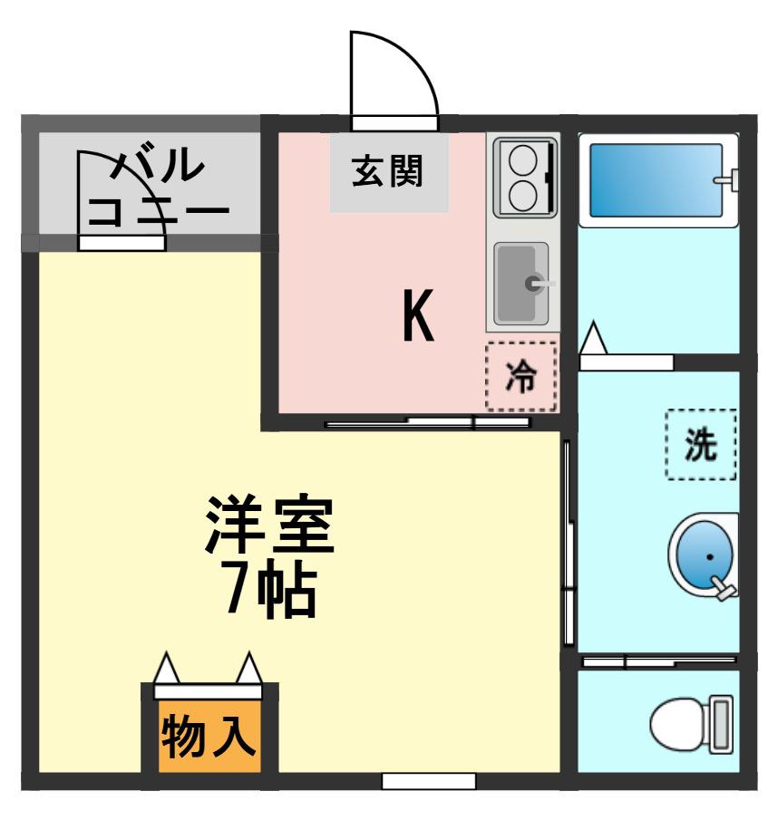 SCENE京成小岩(1K/2階)の間取り写真