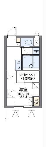 レオパレスハーナ(1K/3階)の間取り写真