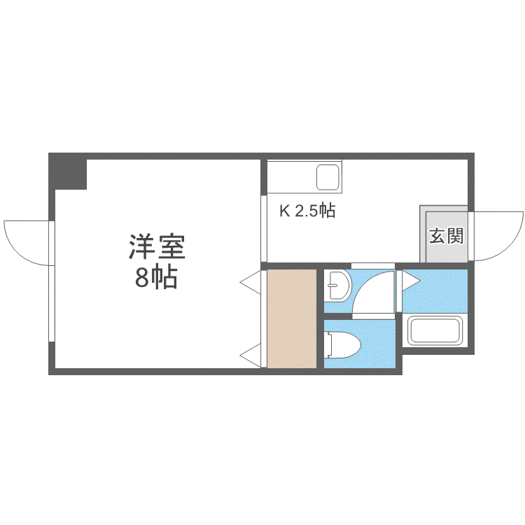 アミティN22(1K/3階)の間取り写真