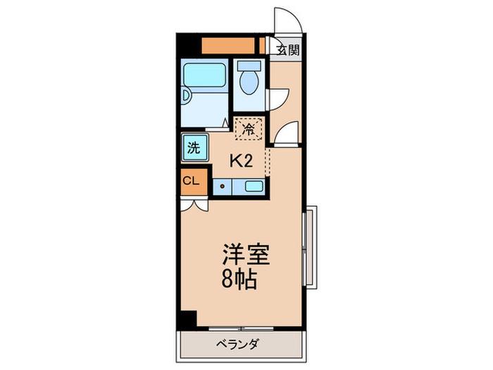 メゾンドクール(1K/4階)の間取り写真